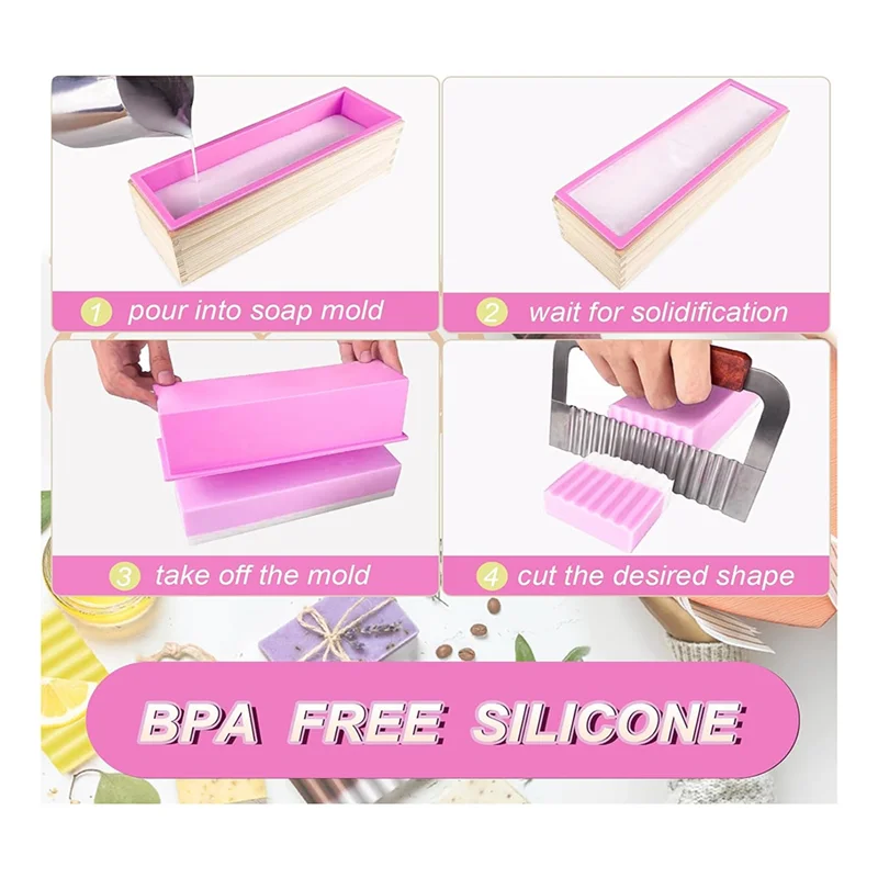 Soap Making Supplies Flexible Rectangular Bread Mold For Soap Making 47 Oz A 1Set