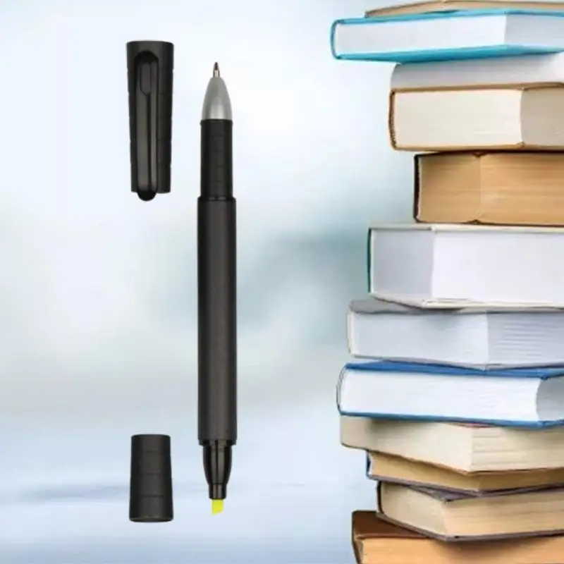 G8TA флуоресцентный маркер ручка черная гель-ручка 2-в-1 для студенческой офисной записной записки для взрослых