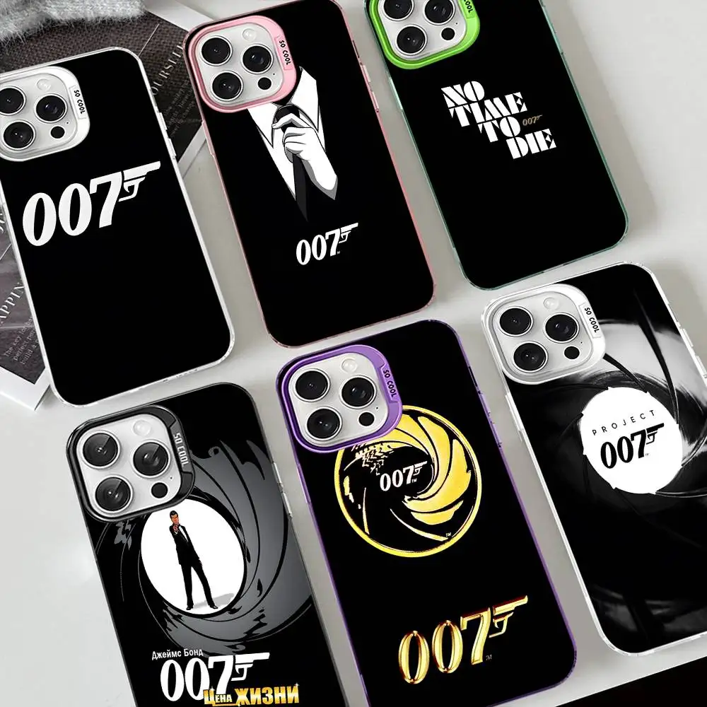Funda Clásica para Teléfono con Diseño de James Bond 007 para iPhone 17 16 15 14 13 Pro 12 11 Pro Max PLUS, Carcasa Trasera a Color