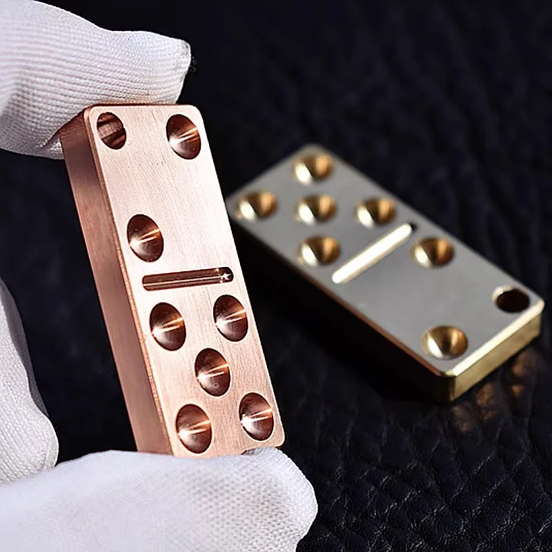 

1 Piece Copper , Brass Dominoes Pendant EDC Good Luck Pendant EDC Toys
