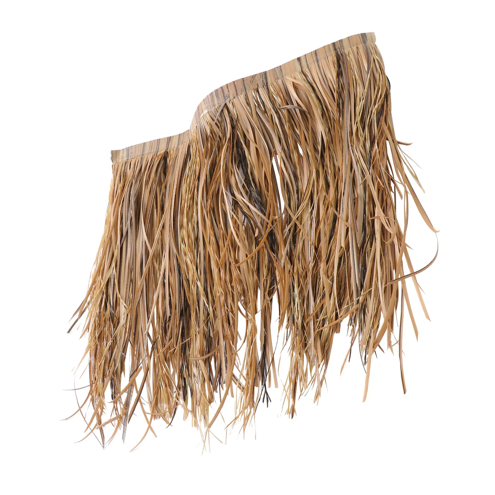 1 pièce Jupe Hawaïenne Hula en paille synthétique, design classique, bande élastique, jupe de table pour fête Luau, décoration de table pour festival hawaïen, avec pompons.
