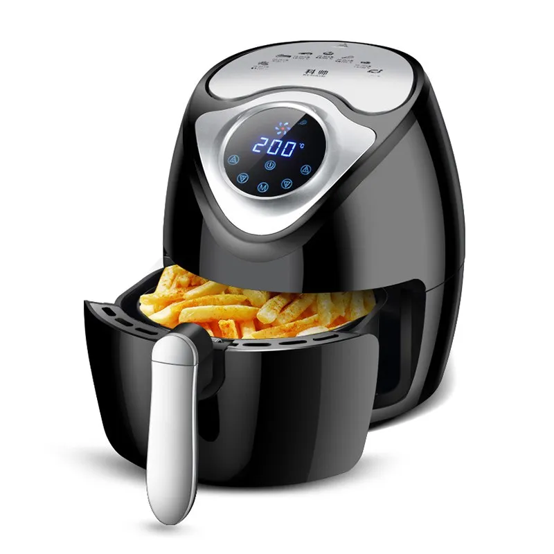 1300W 2.6L Basket Digital Touch Control Multi-functional Electric Power Non Stick Air Fryer