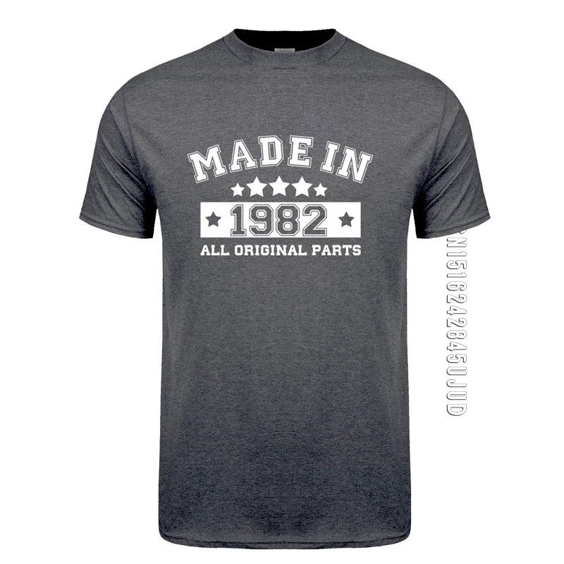 Made In 1982 T Shirt Men Cotton Summer O Neck Birthday Gift T Shirt Tops Tee Funny Man Tshirt