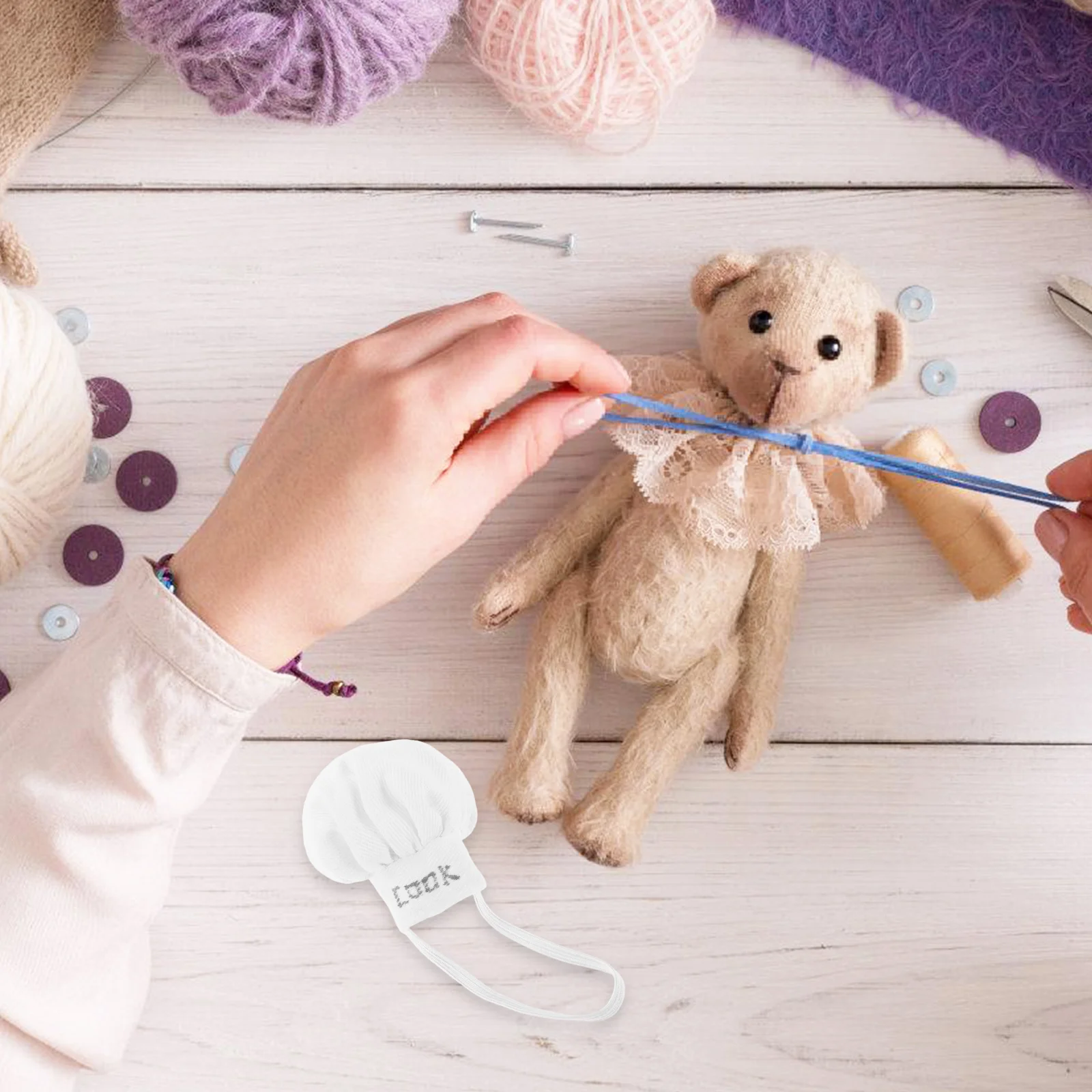 

Hats Tiny Clothing Miniature for White Kitchen Cooking Cap