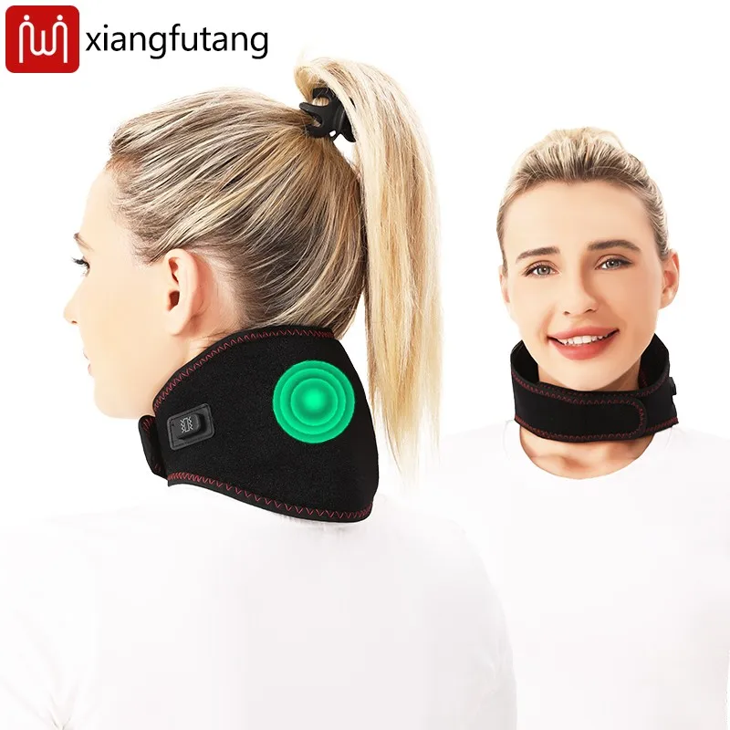 

Electric Heated Neck Support Vibration Massager Hot Compress Relieves Joint Fatigue Discomfort 3-Level Timer USB Port,Family Use