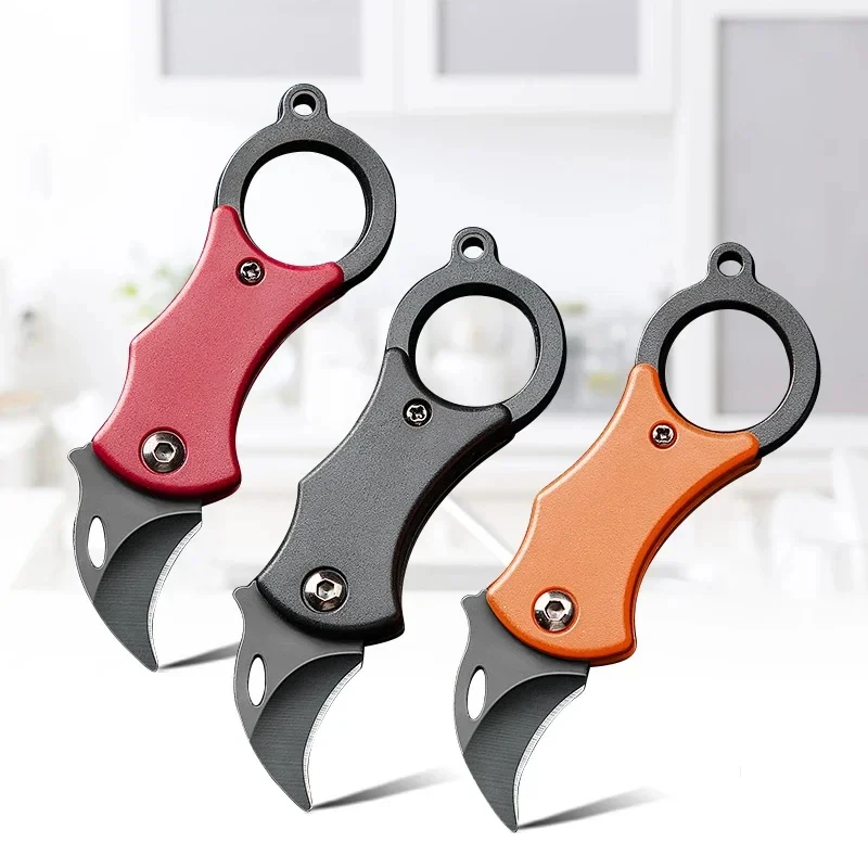 Mini Folding Utility Knife Multifunctional Kitchen Knife for Meat Fruit Fish Vegetable Cutting Boning Butcher Chef Cleaver