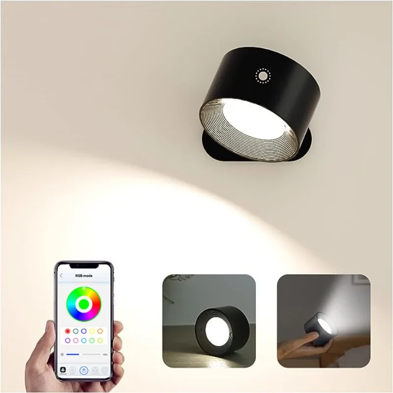 

USB-Rechargeable Magnetic Wall Light: Indoor Cabinet Light, Bedside Reading Light, Portable Touch-Activated Light