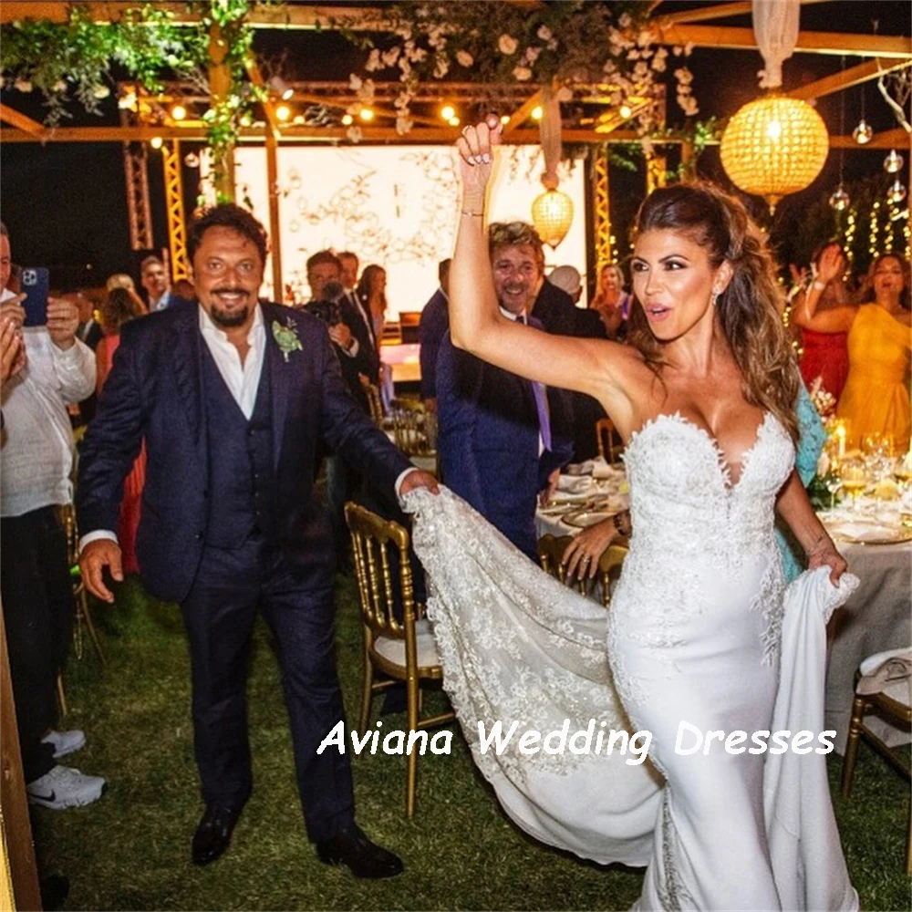 Vestido De novia De sirena personalizado 2025, vestido De novia hecho a medida sin mangas, vestido De novia con escote en forma De corazón, vestidos De novia