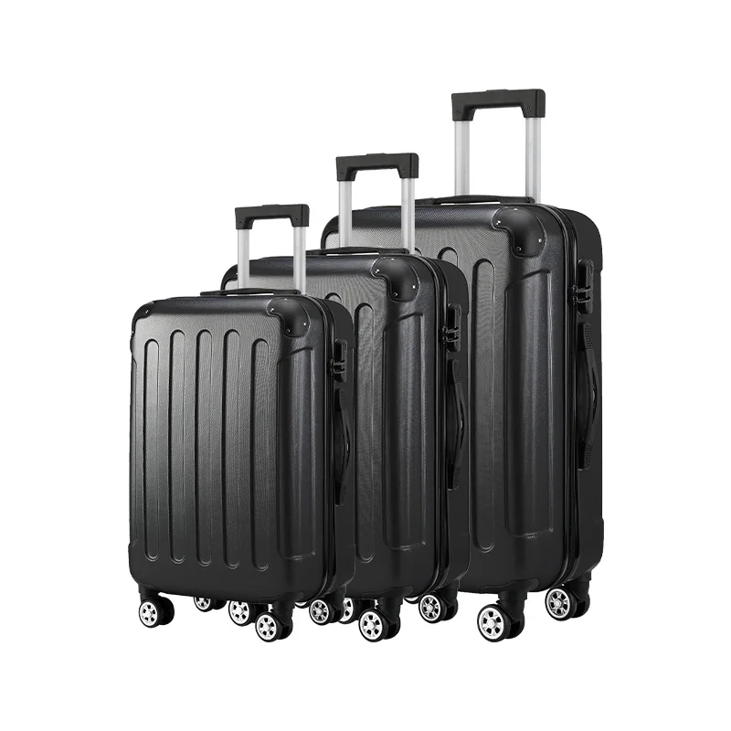 Classic Trolley 3 pcs Vintage Suitcase 20 24 28 inch 3 in 1 Set Travel Luggage Unisex Bag Corner 360 Universal Optional Wheels