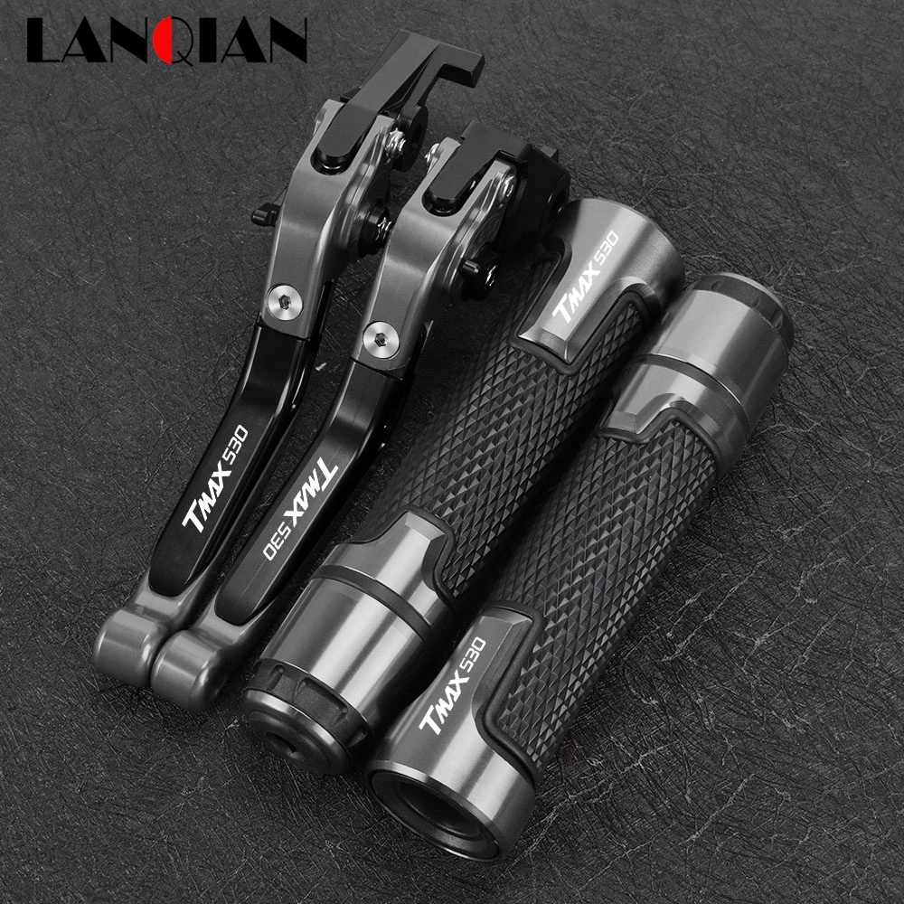 

For YAMAHA TMAX 530 TMAX530 SX DX 2012-2023 Motorcycle Accessories CNC Brake Clutch Levers Handlebar Hand Grips Ends