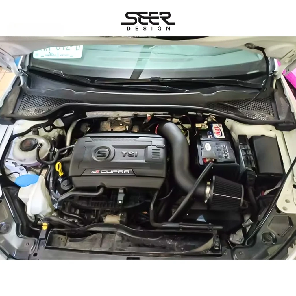 نظام سحب الهواء البارد لدرع الحرارة السوداء لسيارة السباق لسيارة VW Golf لمحركات Volkswagen GTI Volks Wagenwerk MK7 Passat 2.0T EA888