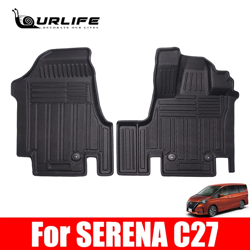 Custom Special Car Floor Mats  for Nissan Serena C27 2018 2019 2020 RHD Right Rudde   Waterproof Tpe Car Carpets Accessories