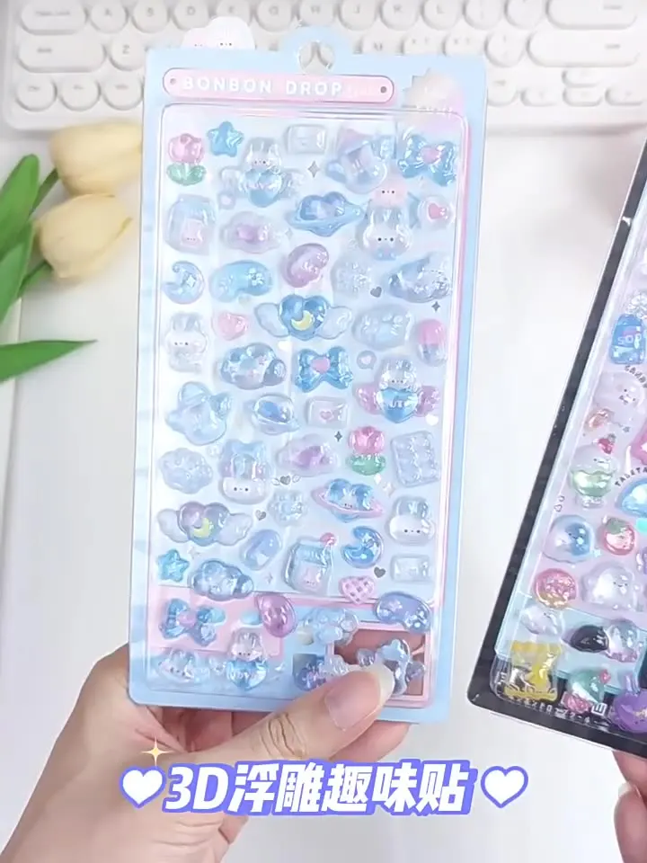 ملصقات كريستال ثلاثية الأبعاد بتصميم حيوان الدب الرائع للأطفال حرفة تزيين للفتيات الصغيرات فن ختم ثلاثي الأبعاد