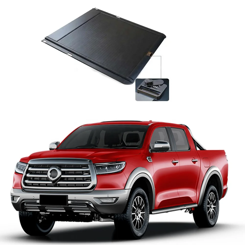 Waterproof Retractable Tonneau Cover Hard Roller Lid Shutter Cover With Password Lock For great wall poer cannon Wingle 5/6/7