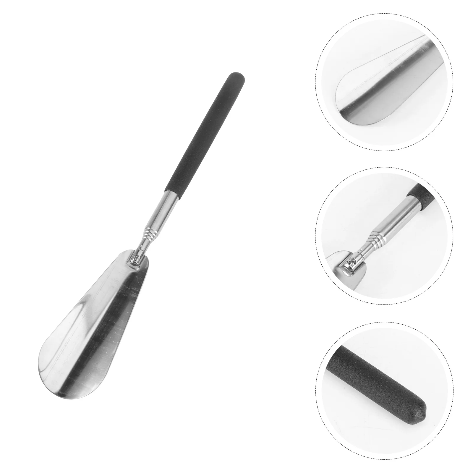 

Stainless Steel Shoe Horn Adjustable Long Handle Telescopic Shoehorn Tool for Elderly Adults Pregnant Women with Back Knee Pain