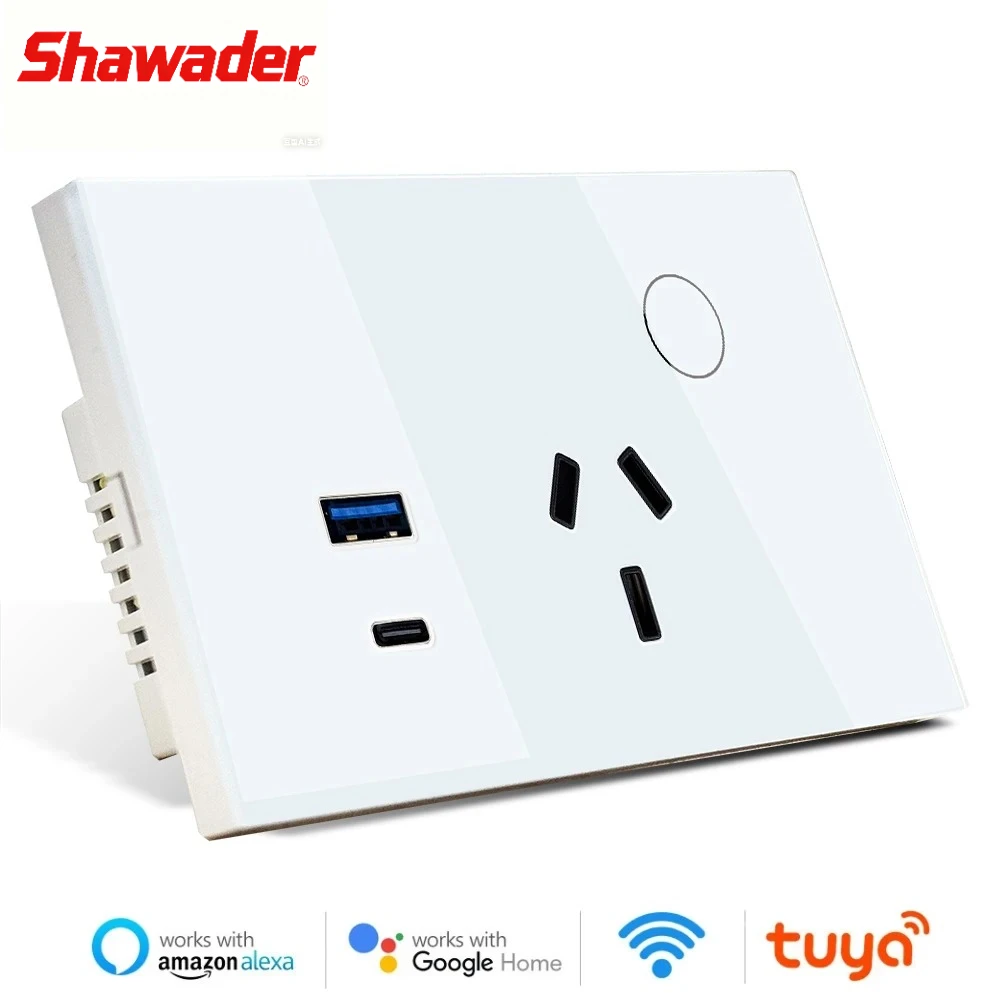 

Настенная розетка с Wi-Fi и управлением через Alexa Google Home