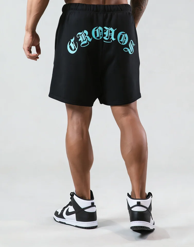 CRONOS BLACKLETTER Men Shorts NEW Gym Workout Running Shorts Loose