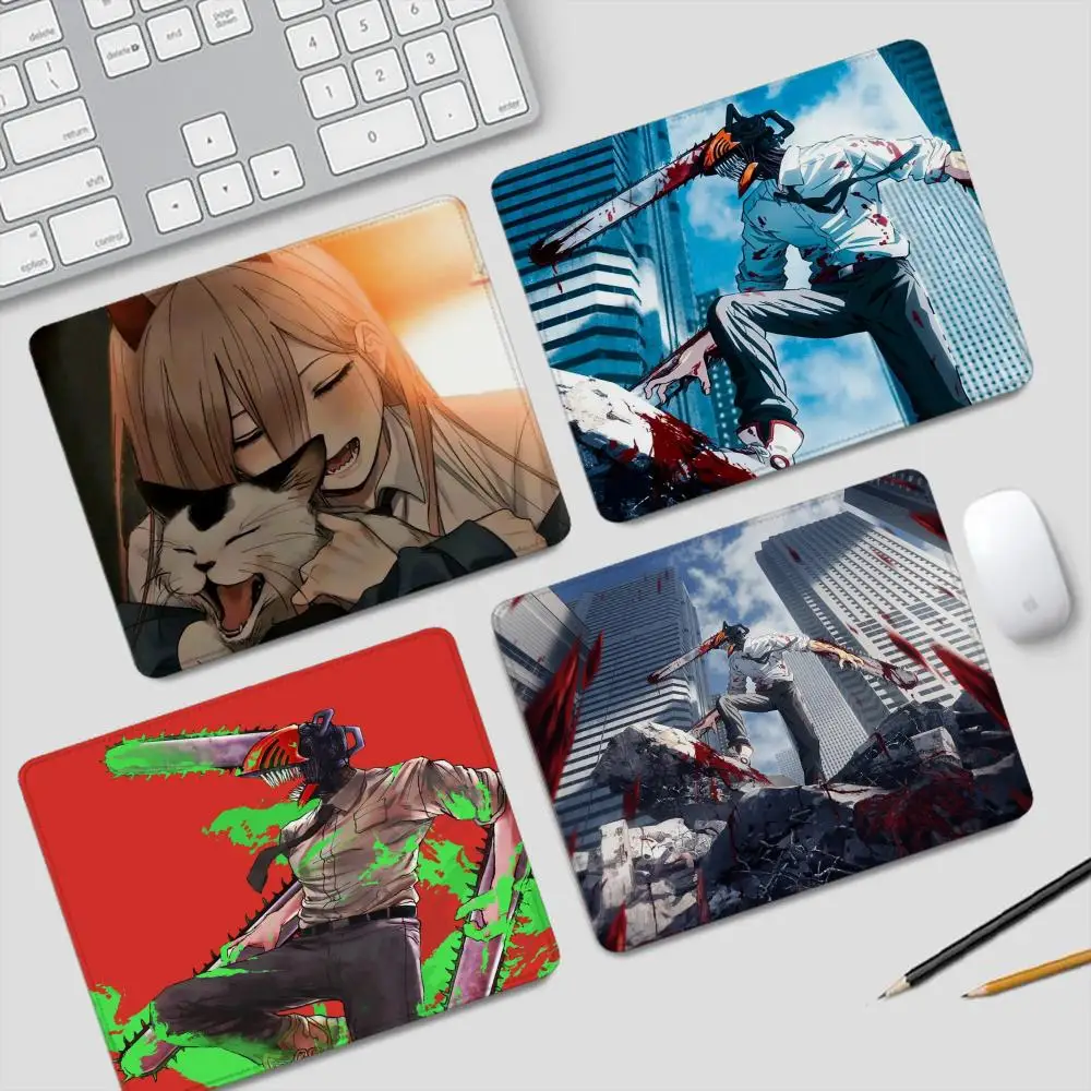 

Chainsaw Man Mouse Pad Small Gaming Accessories Keyboard Computer Offices Desk Mat Pc Gamer Non-slip Rubber Mousepad