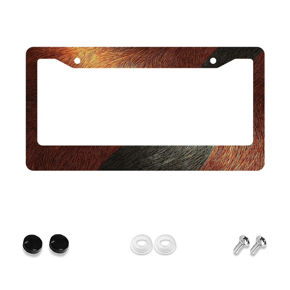 

1 шт. коричневый и черный деревянный узор, рама номерного знака с 2 отверстиями, алюминиевый материал, 6x12 дюймов, с комплектом винтов, ретро-новинка