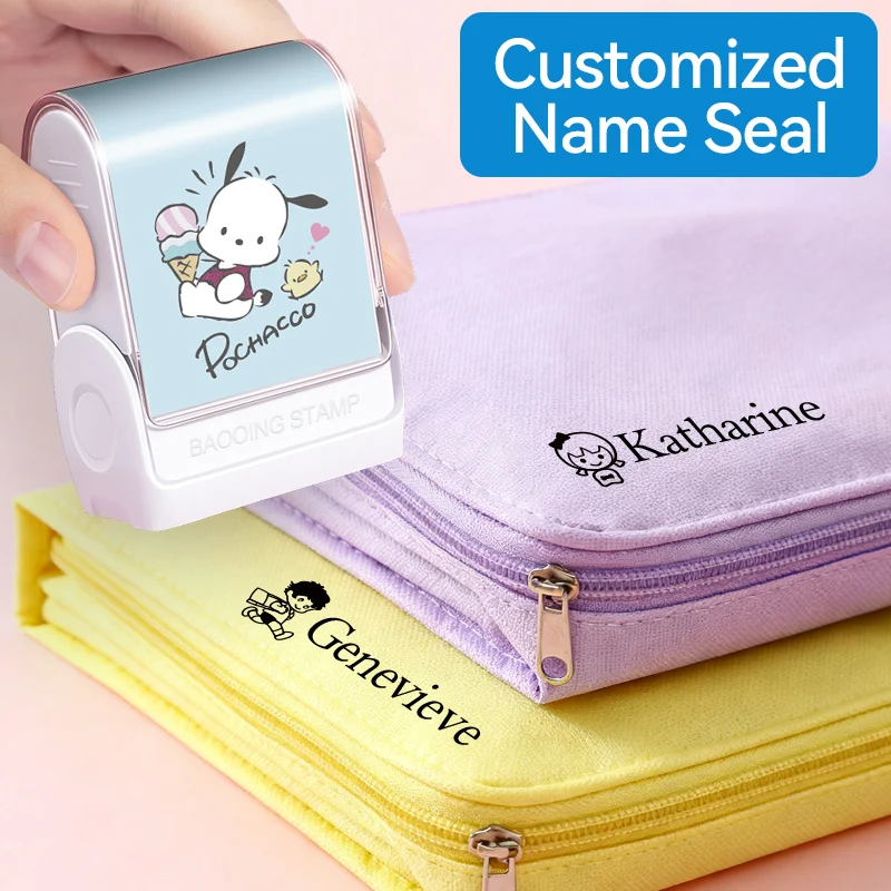 Aangepaste Pochacco naamstempel – wasbare inkt Duurzame, duurzame labels. Perfect voor het markeren van kleding, schoolbenodigdheden, feestcadeau