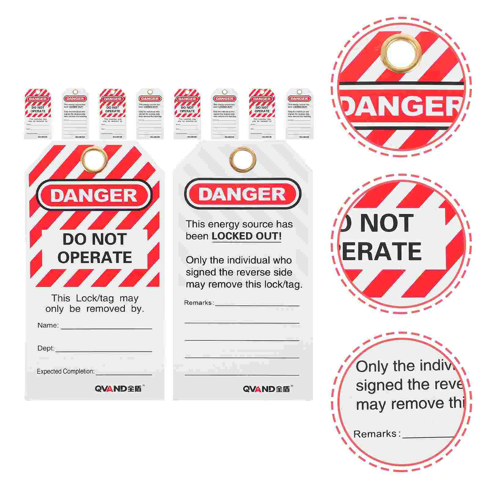 Bloqueado Safety Danger Tags para Reparação de Equipamentos, Bloqueio Bloqueado, Pendurado Tags, 10 pcs