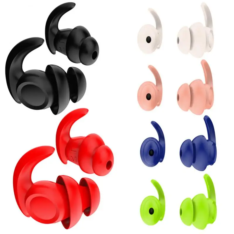 

Anti Noise Silicone Earplugs Swimming Ear Plugs Isolation Interference for Work Sleeping Surf Soft Comfort Ear Protector