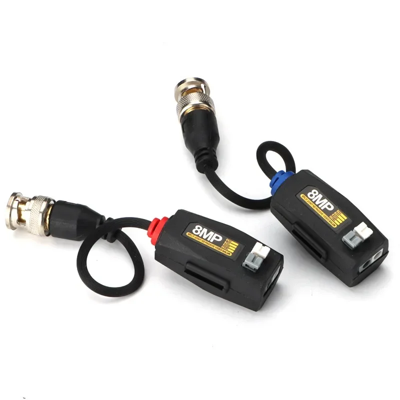 1Pairs 8MP BNC Video Balun Connector Transmission Twisted Pair Transmitter Cctv Cable Support HD 8MP AHD/CVI/TVI Camera