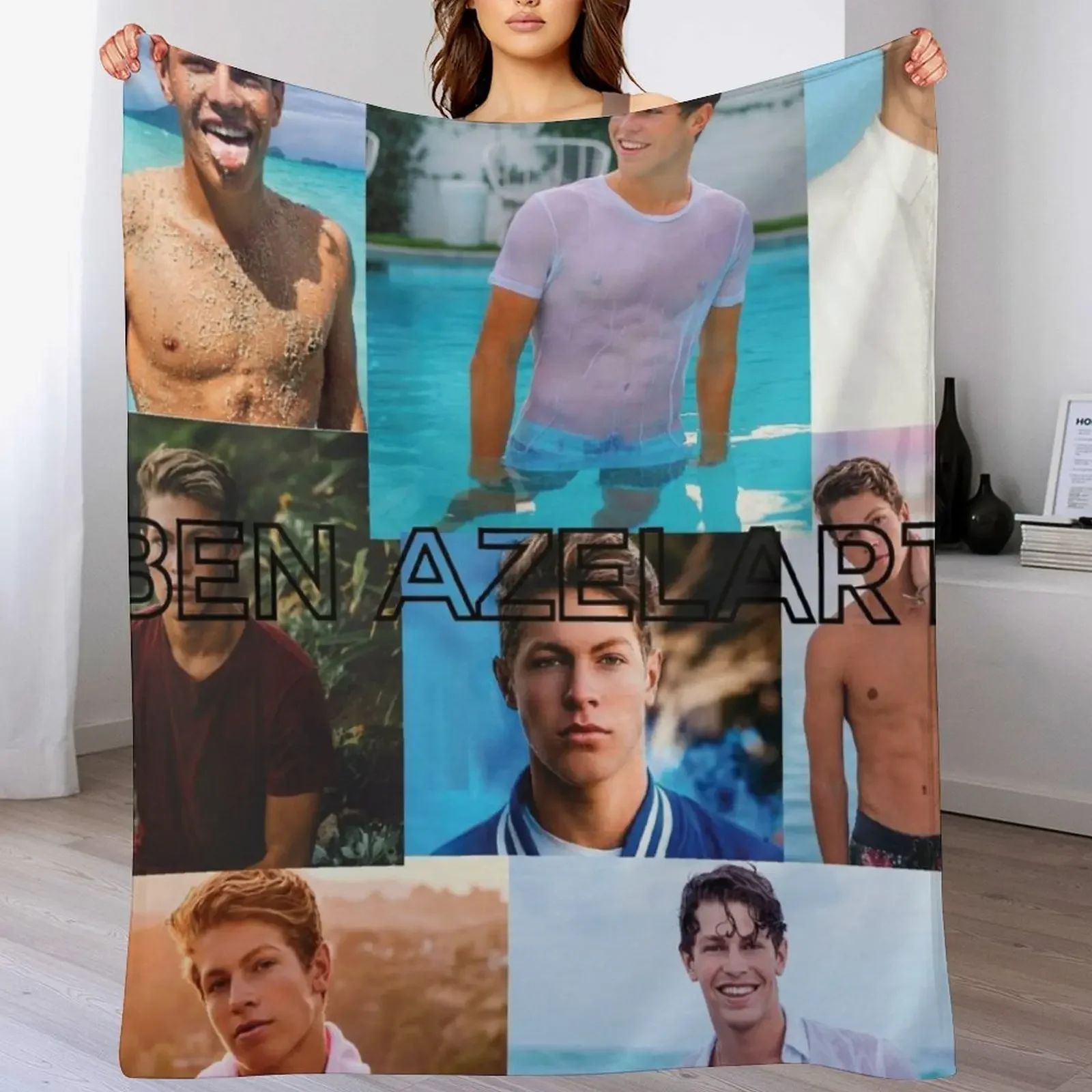 Ben Azelart - 4 pack Throw Blanket heavy to sleep valentine gift ideas Summer Beddings Blankets