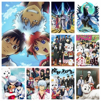 다이아몬드 페인팅 모자이크 GINTAMA 일본 애니메이션 크로스 스티치 자수 쥬얼리 키트, 5D DIY, 침실 장식, 어린이 선물 공예 
