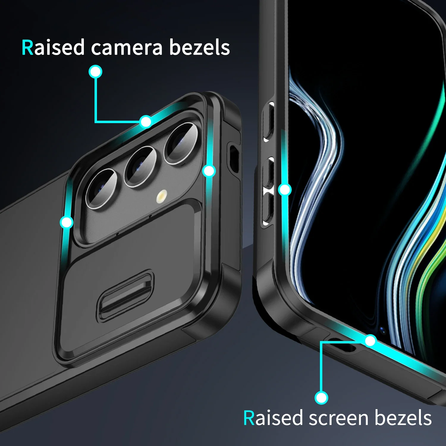 حافظة لهاتف سامسونج جالاكسي S25 S24 Ultra S23 FE S21 FE S20 غطاء خلفي لحماية الكاميرا منزلق