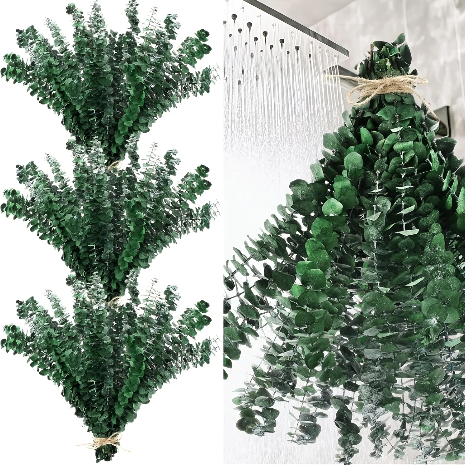 Large Natural Dried Eucalyptus Stems – 59+ Pieces, Approx. 17 Inches Long, Real Plant Greenery for Shower Hanging, Wedding Decor view 2