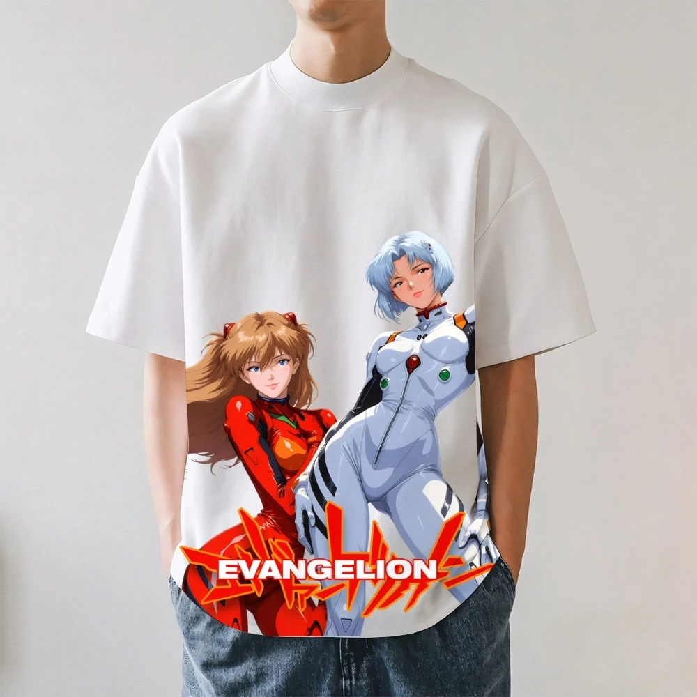 2026 New Evangelion Girl Japanese Style Classic Tee High-quality Streetwear T-Shirt Suitable for Both Men Women Summer T-shirts