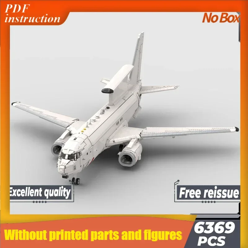 

Рождественская модель военного самолета Moc, строительные кирпичи, Boeing E-7, технология Wedgetail, модульные блоки, подарки, игрушки, наборы «сделай сам», сборка