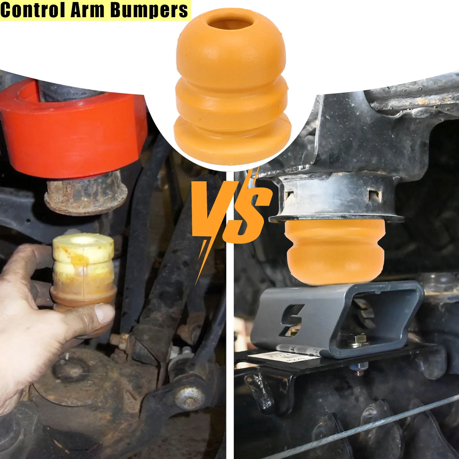 

4 шт., передние и задние стопоры, шарнирные рычаги подвески, бамперы для Wrangler JK (2007-2018) | Заменяет: 52060428AB, 52060423AB