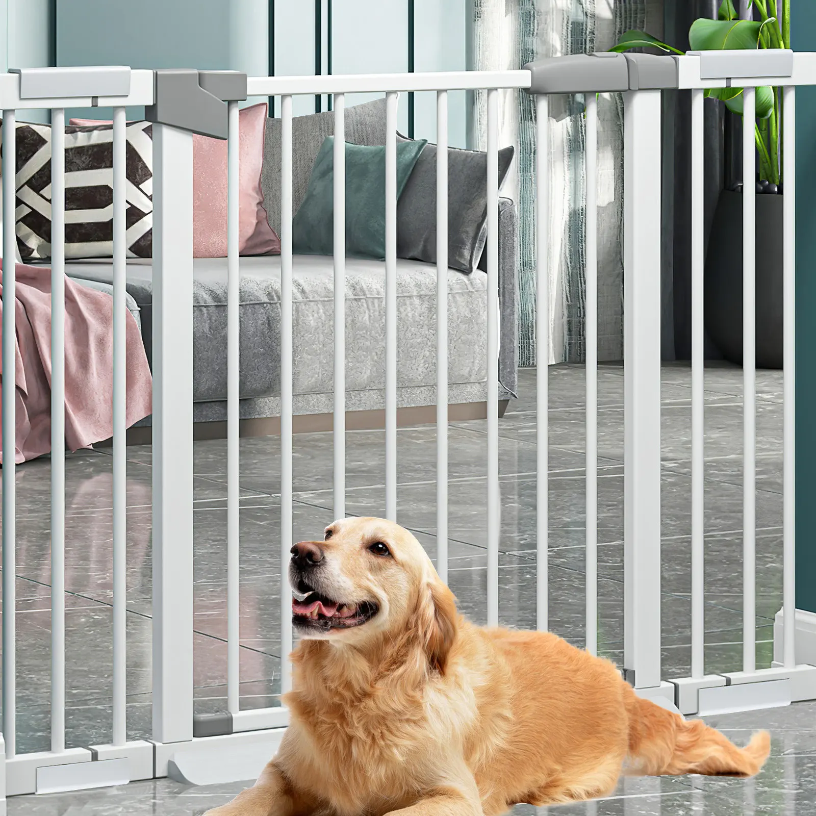 

6Pcs Heavy Duty Baby Gate Groove Reinforcement PVC Fence Reinforcement Fittings for Indoor Safety Gate Installation