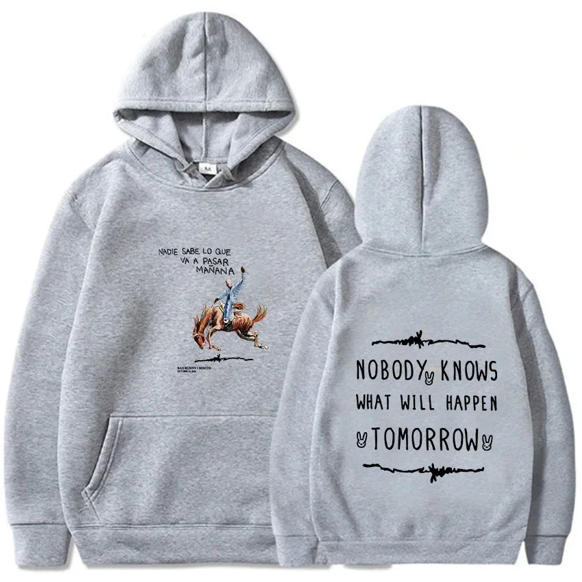 Bad Bunny-Sudadera informal de Estilo Vintage para hombre y mujer, ropa de calle Harajuku, Estilo Vintage, nuevo álbum