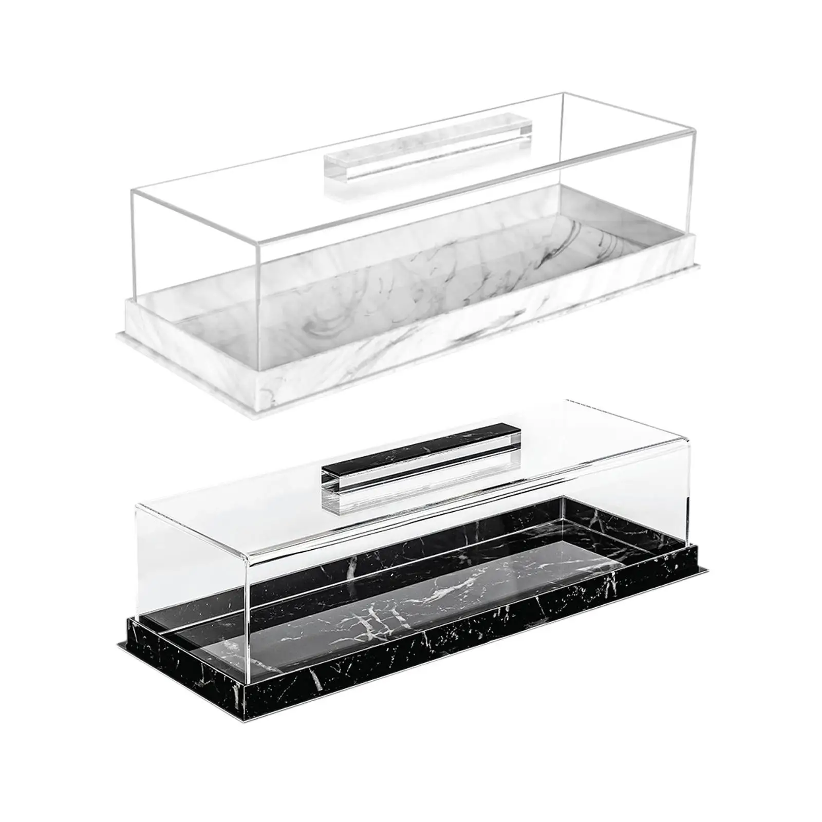 Bakery Display Case Rectangular with Clear Cover Display Box Cake Stand Serving Tray for Baby Shower Weddings Event Store Cookie