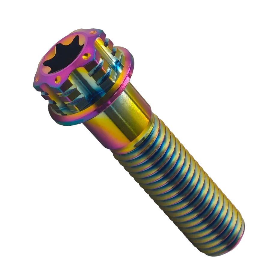 M10x10 ~ 90mm Titanium Bouten Pitch 1.25/1.5mm Zeskantkop Flens Schroeven voor Motorfiets Accessoire Onderdelen