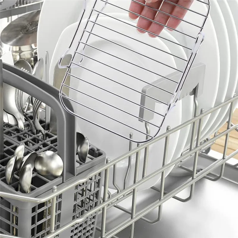 ABKR-Air Fryer Rack สําหรับ Ninja Dual Air Fryer,ชั้นวาง 2 ชิ้น 4 Skewers,แปรงและคลิป, สําหรับตะกร้าคู่ Air Fryers