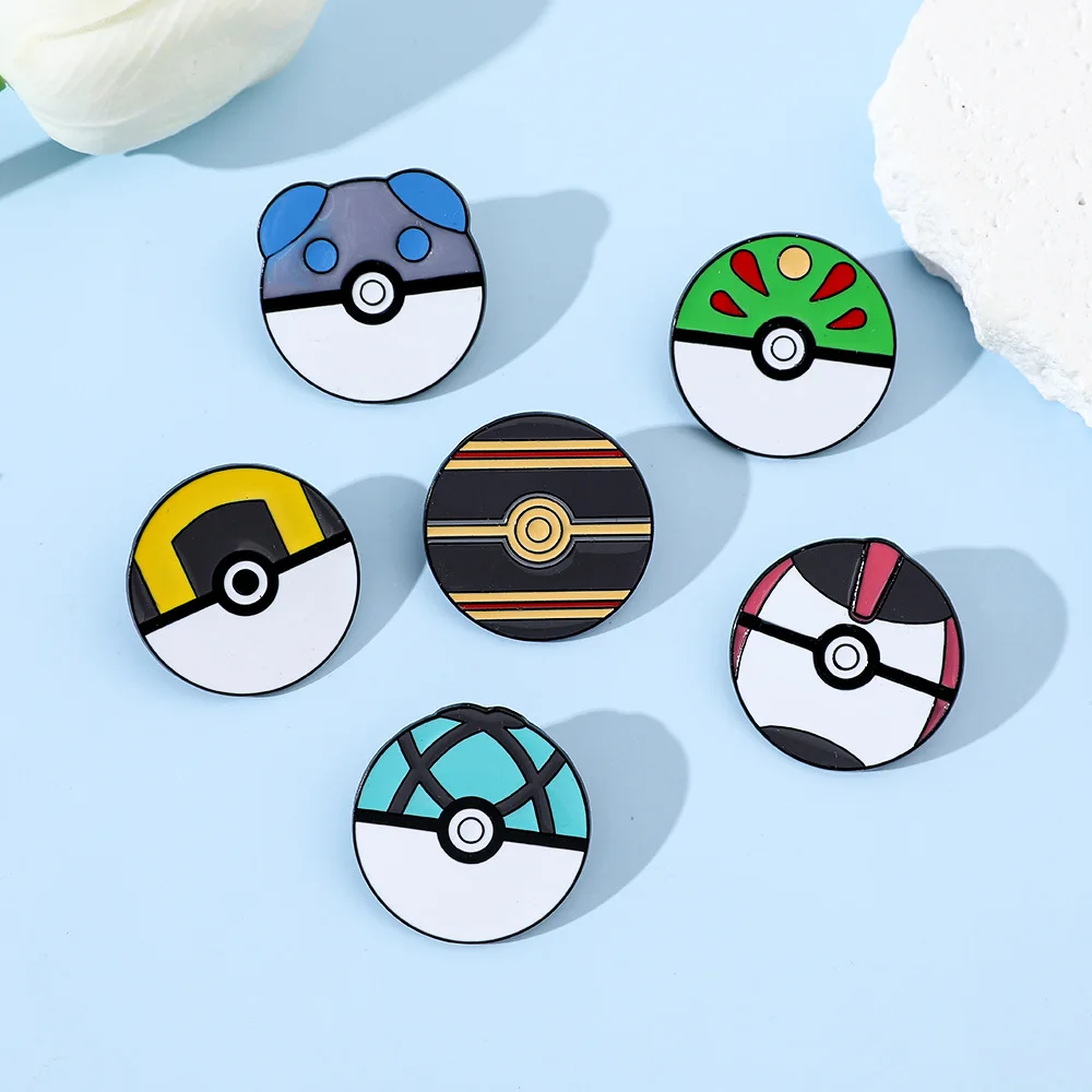 Anime Ball Cartoon Enamel Pins Metal Brooch Badge Decorative Accessories for Clothes & Bag Holiday Gift view 5
