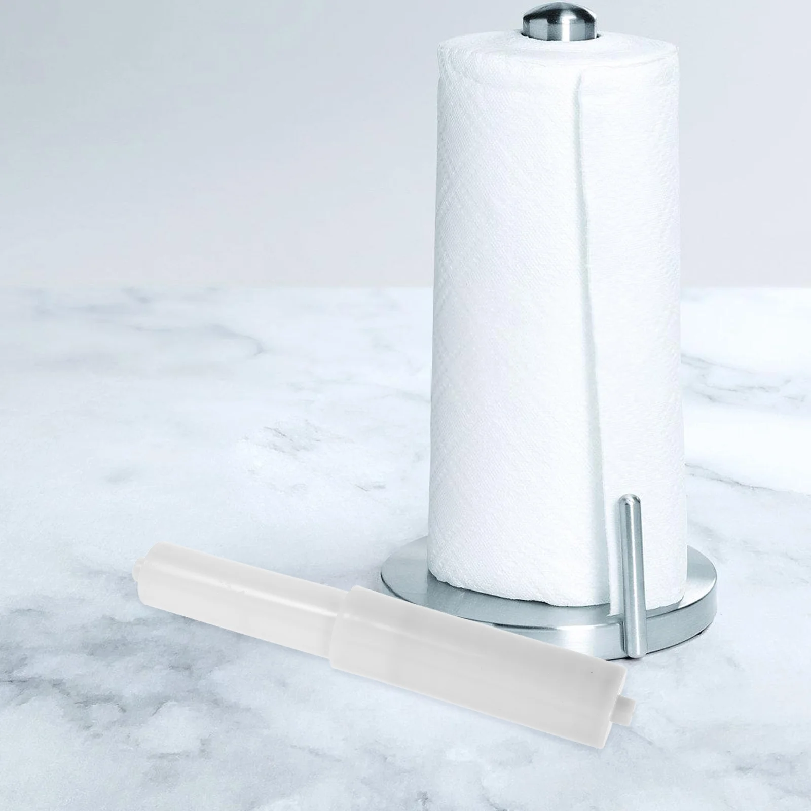 

2pcs Spring Loaded Toilet Paper Holder Roller Replacement Sturdy Plastic Construction Easy Installation Multiple Rollers