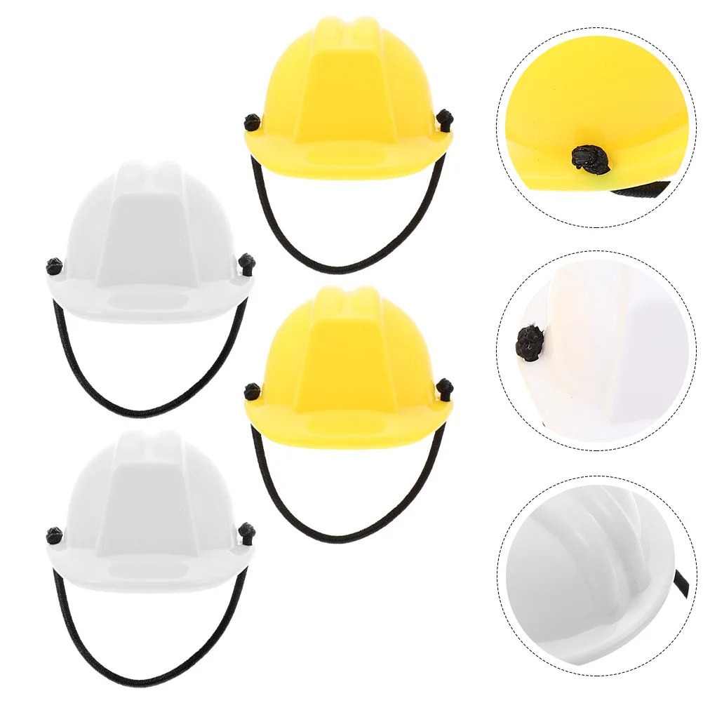 

4Pcs Tiny Lizard Hats Plastic Reptile Helmets Decorative Hard Caps Lightweight for Crawl Pets Lizard Hat Tiny Hat