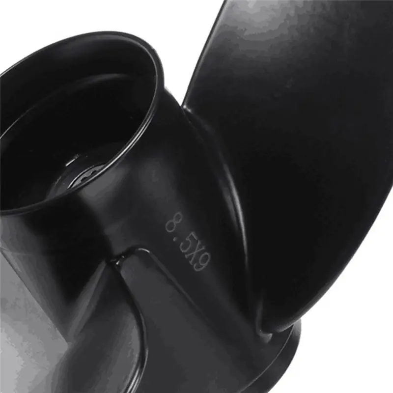 A10E-8-9.8HP 3 Blades 3B2W64517-1 8.5X9 Outboard Propeller Boat For Tohatsu Nissan Mercury 12 Spline Tooths Black