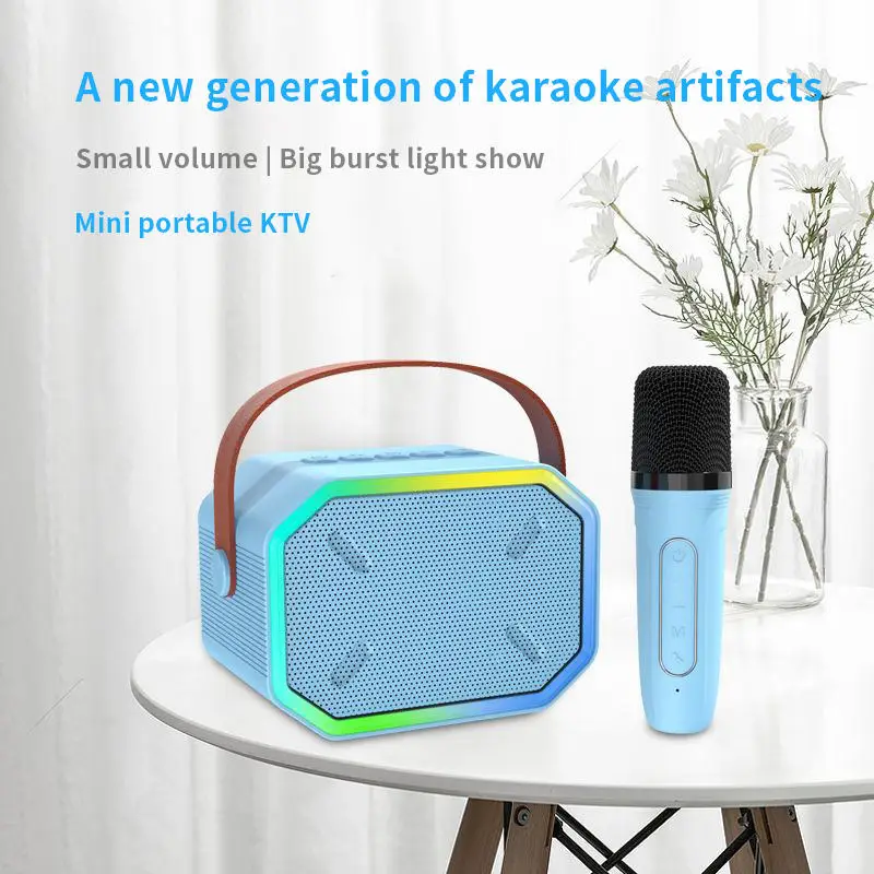 New Children's Karaoke Microphone Wireless Bluetooth Speaker Mini Portable Karaoke Player for Home Gathering KTV Music Playback