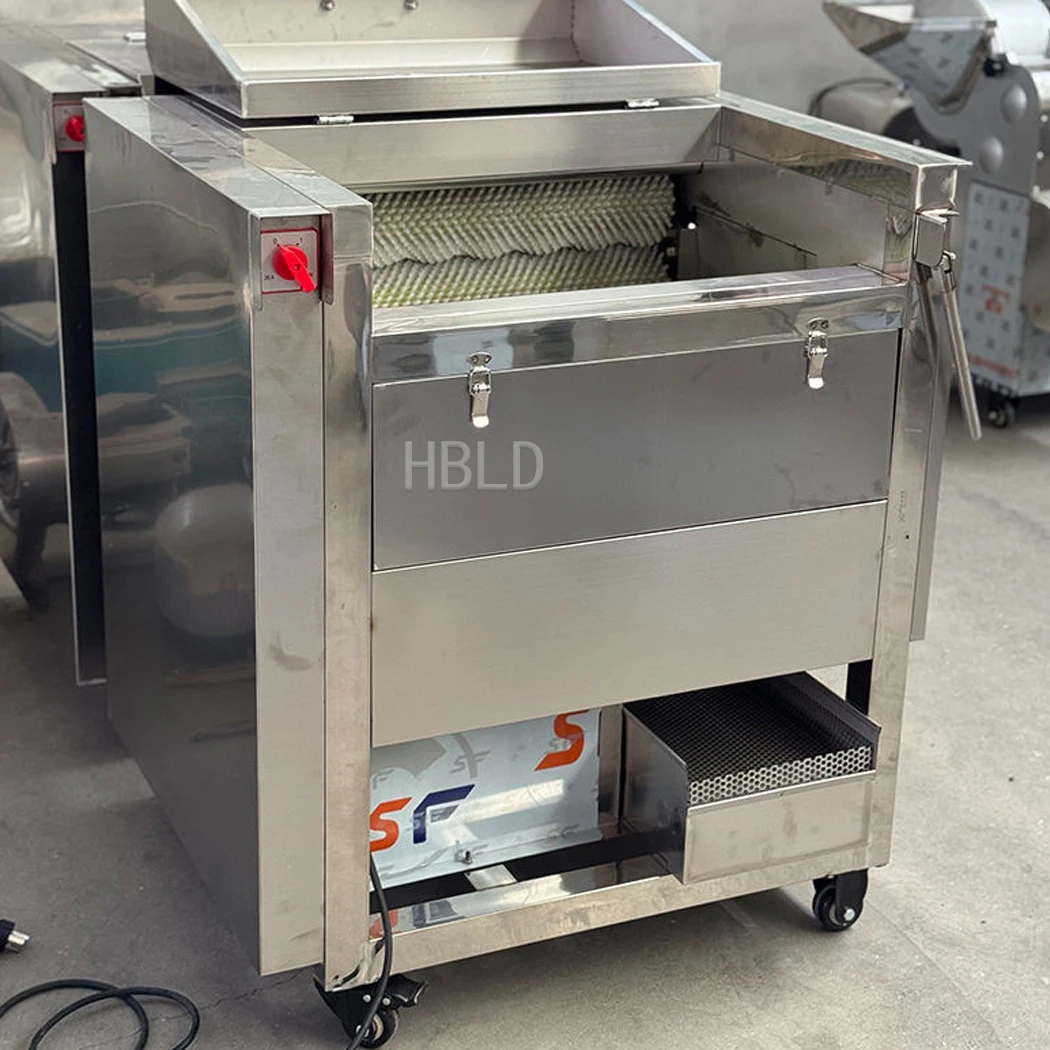 Commercial Potato Washing Peeling Machine 450mm Brush Roller Root Vegetable Cleaner for Carrot Ginger Taro Processing Shop