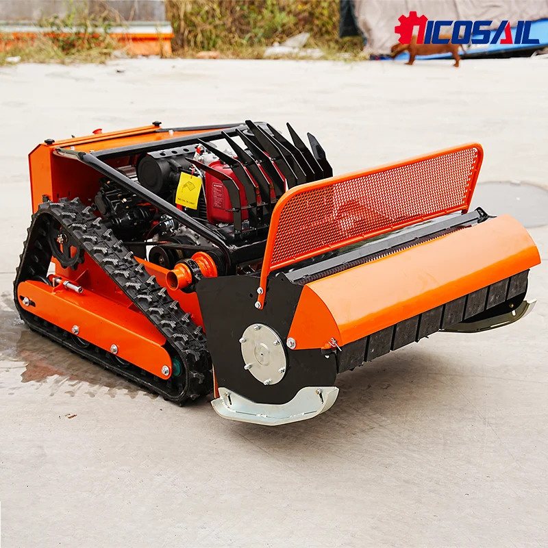 

Equipped with a Multifunctional Flail Mower Farm and Forest Land Grass Shredder Wireless Remote Control