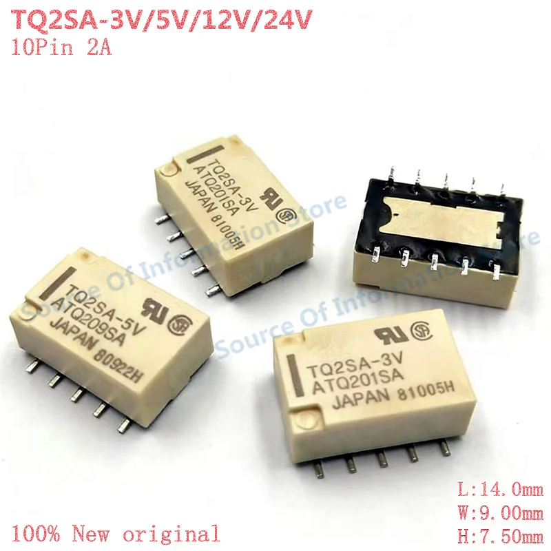 

5Pcs TQ2SA-3V/5V/12V/24V Signal Relay 10Pin 2A ATQ209SA ATQ203SA ATQ204SA ATQ201SA 100% New