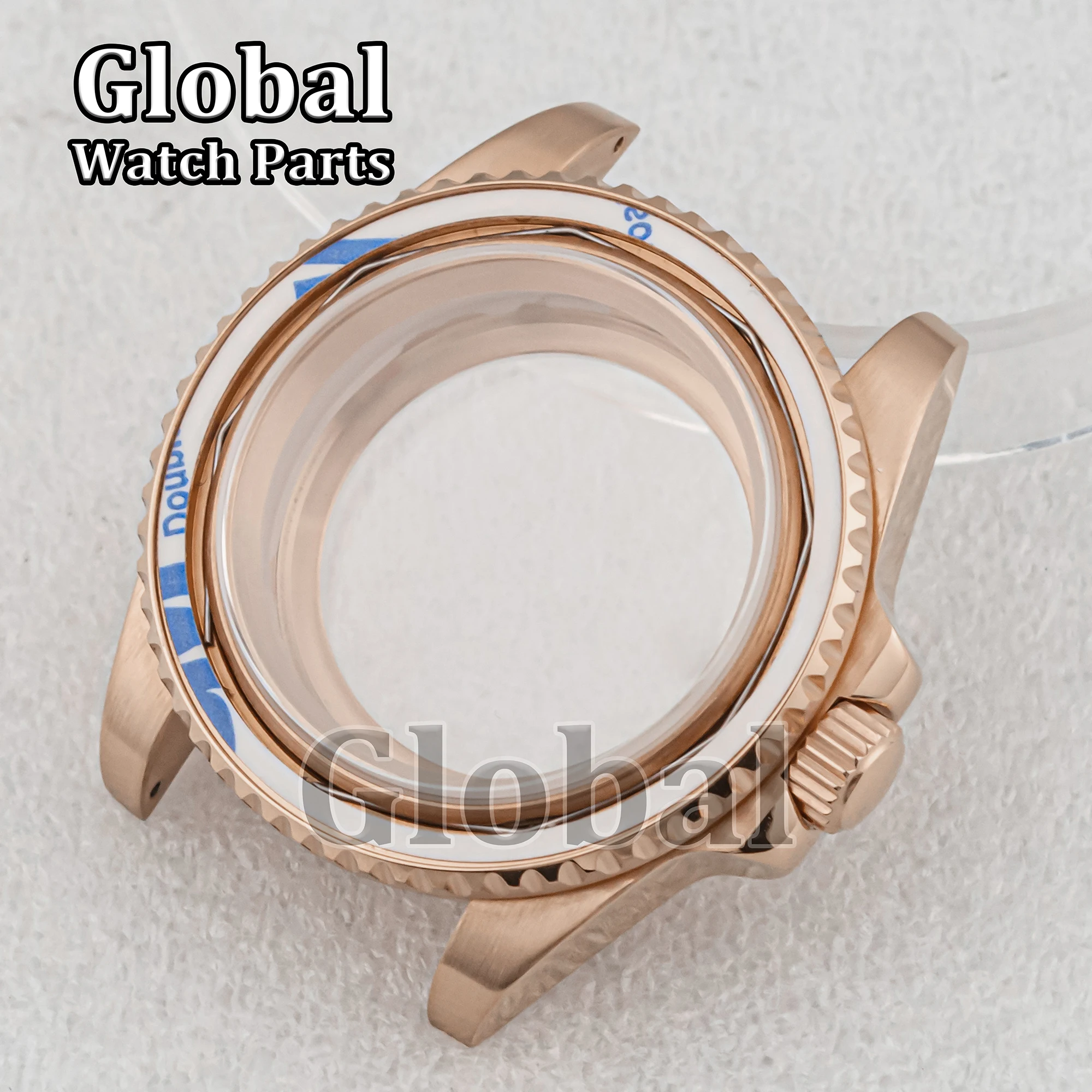 Nh35 40mm caixa de relógio aço inoxidável para sub gmt vidro safira substituição acessórios relógio 50m à prova dwaterproof água ajuste nh36 movimento