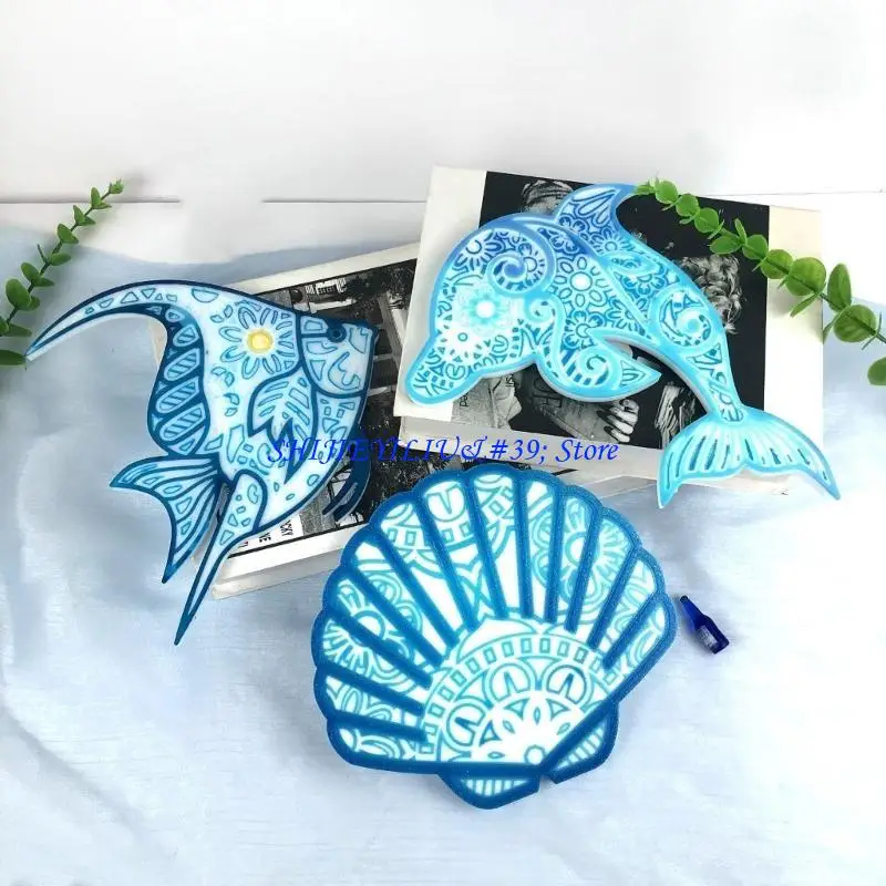 

E21F силиконовая форма для морского конька Дельфин Валентина стерео силиконовые формы эпоксидная литейная форма для настенного