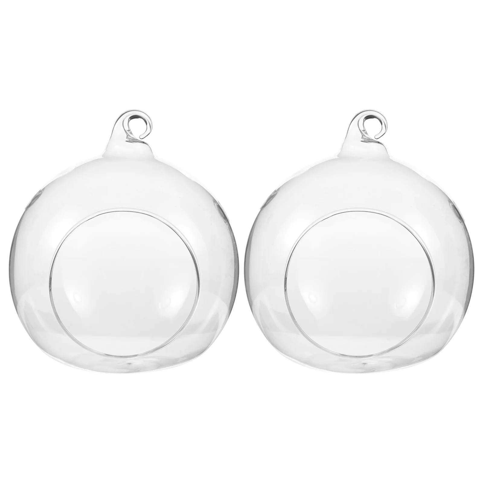 

2Pcs Premium Glass Globe Terrarium Air Plant Hanger Corrosion Resistant DIY Landscape Office Patio Gift Hanging Terrarium